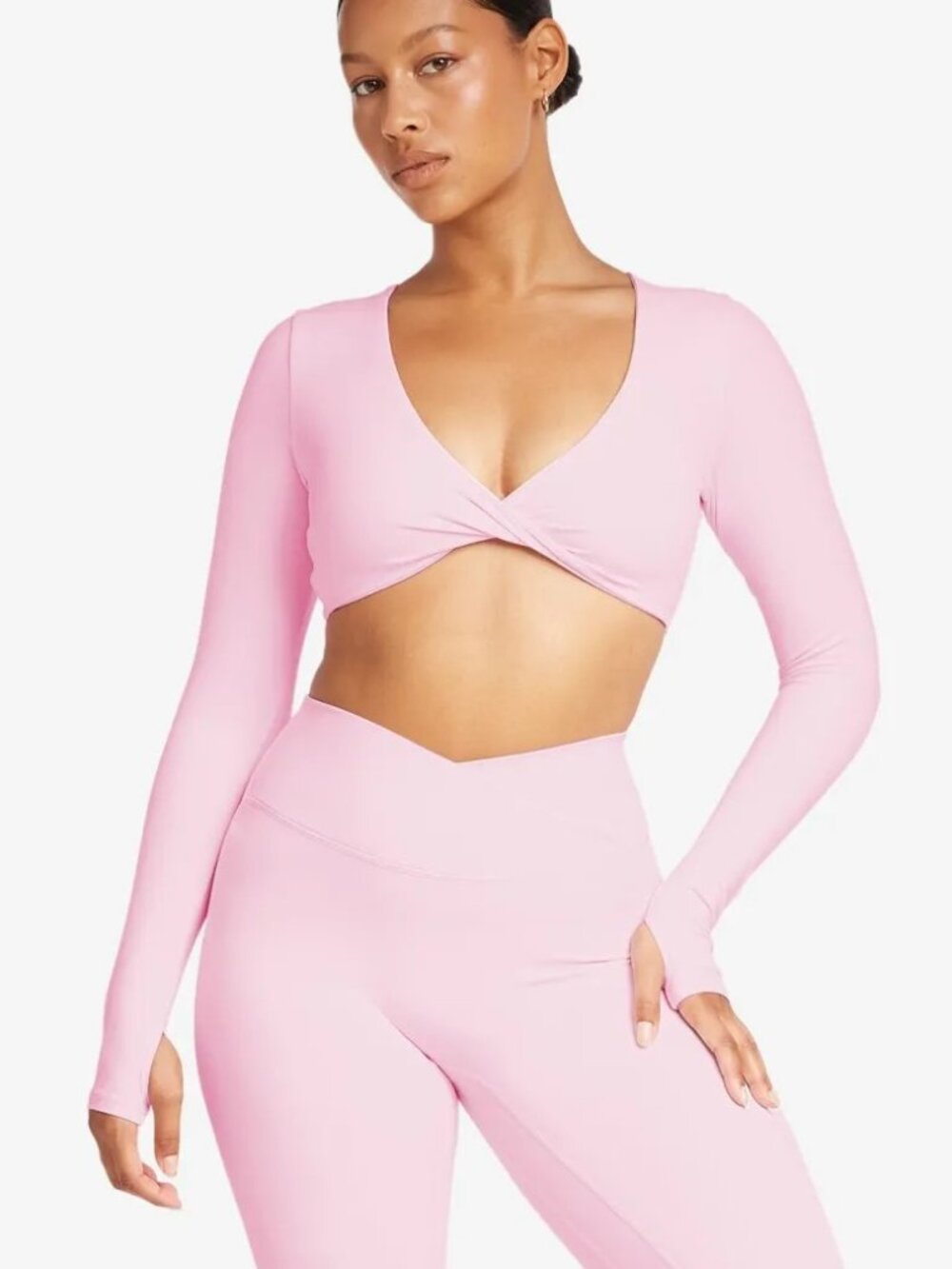 CSB Fade Sierra Long Sleeve Crop - Blossom - Size Large